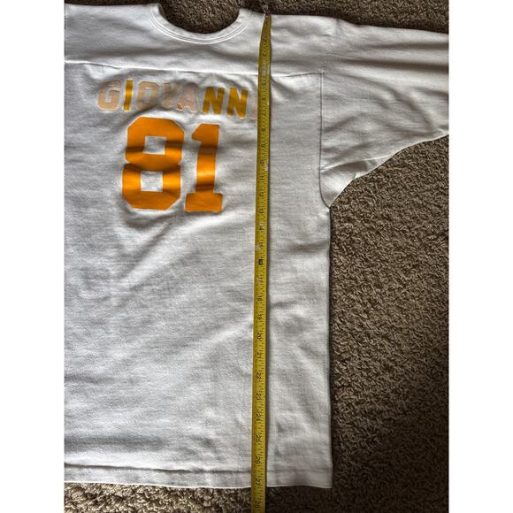 VTG ‘81 Russell Athletic USA Made Single Stitch White Heavy S Seniors LS Jersey - Picture 9 of 10